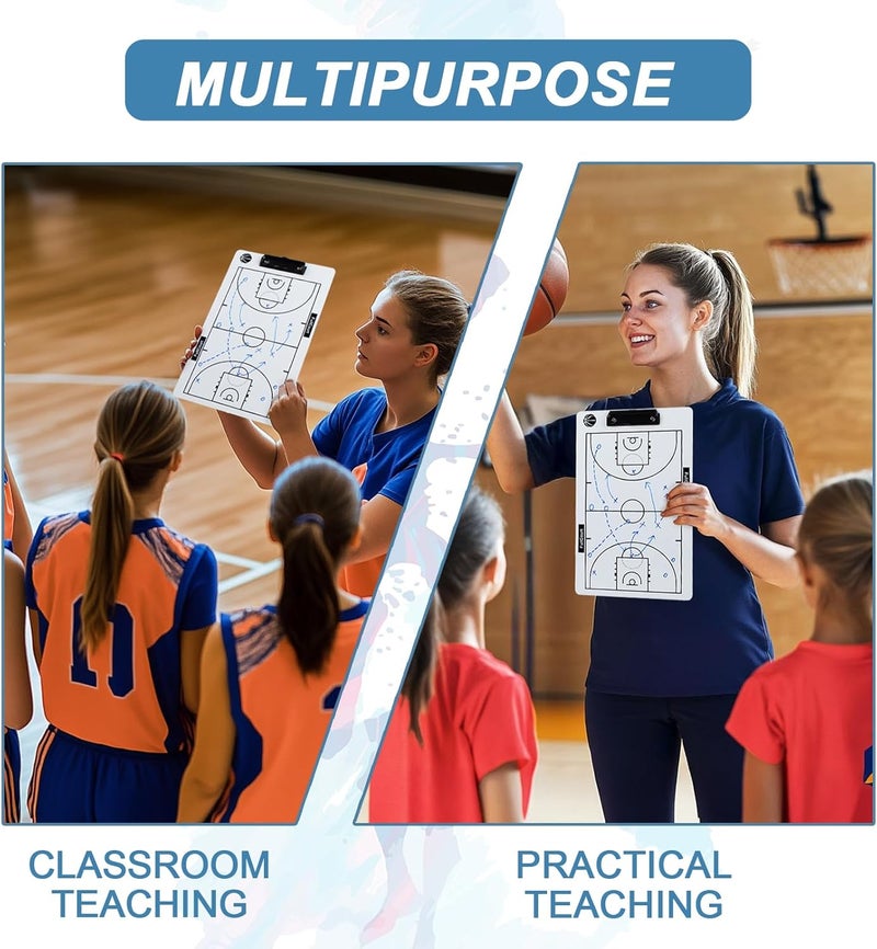 ShYeenei Basketball Coaching Board, 2026 Version Double-Sided Basketball Clipboard for Coaches, Dry Erase White Board for Coaches, Solid Coaching Marker Boards, Portable and Efficient - Image 5